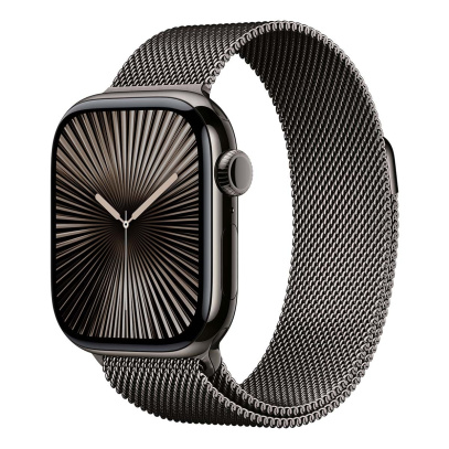 Apple Watch Series 10, 42 мм корпус из титана цвета «Slate», ремешок Milanese Loop цвета «Slate»