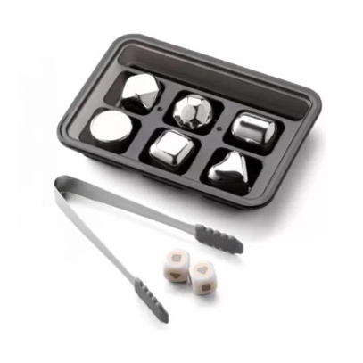 Охлаждающие камни для напитков Circle Joy Ice Cubes (CJ-BK02) Серебристый