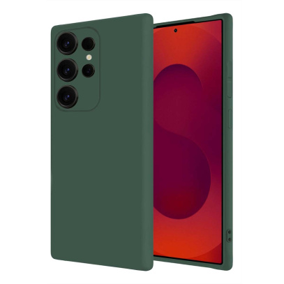 Чехол для Samsung Galaxy S25 Ultra Silicone Case Тёмно-зелёный