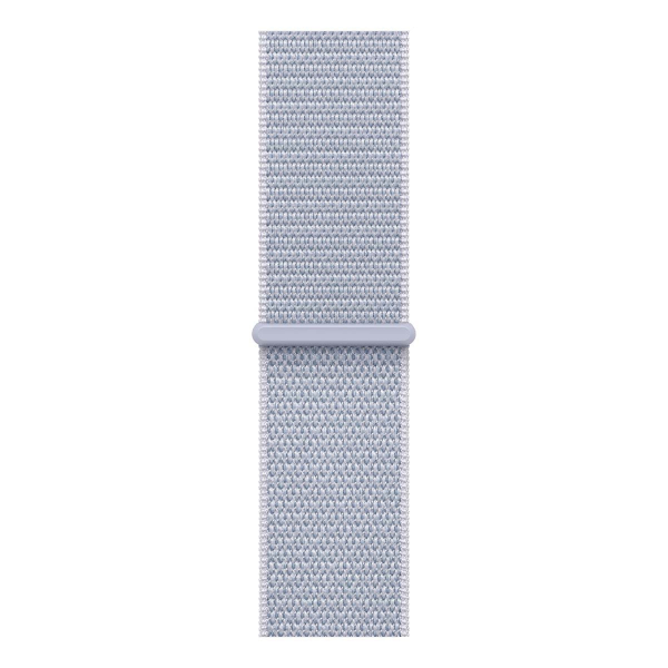 Apple Watch SE (2024), 40 мм корпус из алюминия цвета «Silver», ремешок Sport Loop цвета «Blue Cloud»