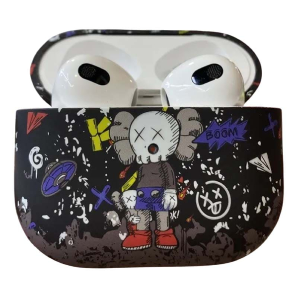 Чехол для AirPods 3 COQUE POUR Черный с рисунком