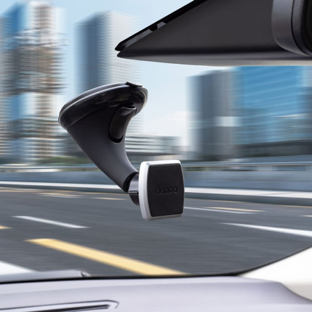 Автомобильный держатель Deppa Crab Mage, магнитный, PU-присоска, жесткая штанга (55134) Черный