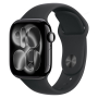 Apple Watch Series 11, 46 мм корпус из алюминия цвета «Jet Black», ремешок Sport Band размера S/M цвета «Black»