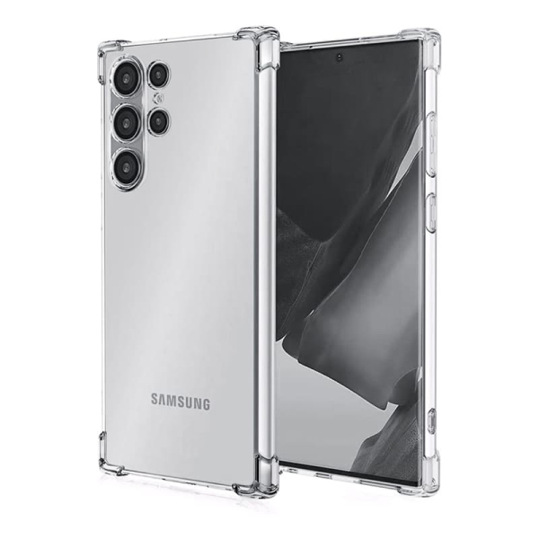 Чехол для Samsung Galaxy S24 Ultra с защитой камер, Прозрачный