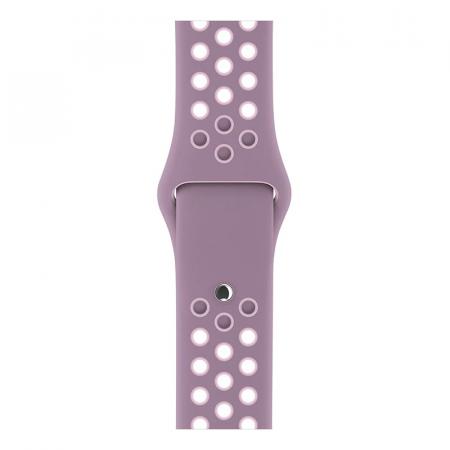 Ремешок для Apple Watch 42/44 mm Nike+ Silicone Sport Band Фиолетово-бежевый