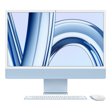Apple iMac 24" (M3, 8C CPU, 10C GPU, 2023) Retina 4,5K, 8Gb, 512Gb SSD (MQRR3) Blue, синий