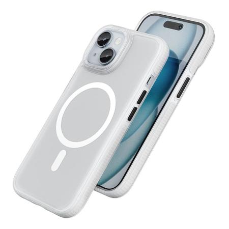 Чехол hoco. DROP PROOF Magnetic Smartphone Case для Apple iPhone 15 Прозрачный белый
