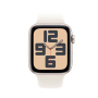 Apple Watch SE (2024), 44 мм корпус из алюминия цвета «Starlight», ремешок Sport Band размера S/M цвета «Starlight»