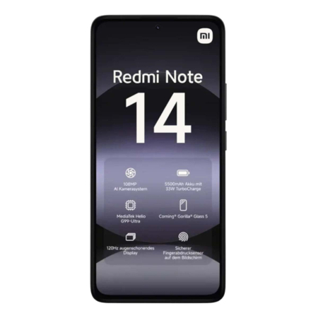 Xiaomi Redmi Note 14 6/128Gb Midnight Black, чёрный