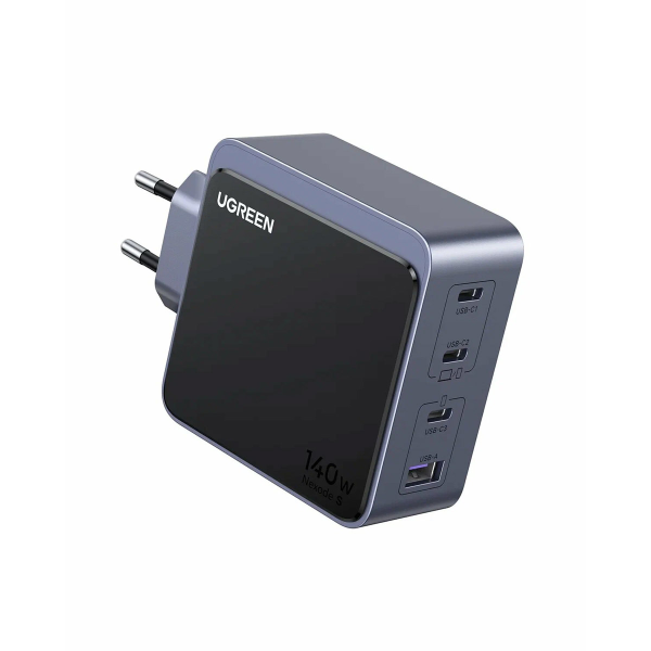 Зарядное устройство UGREEN X570 Nexode S USB-A + 3 USB Type-C 140Вт GaN Tech Fast Charger (45575) Серый