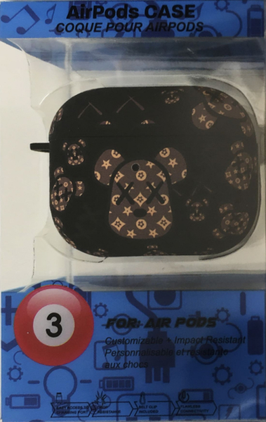 Чехол для AirPods 3 COQUE POUR Черный с рисунком мыши