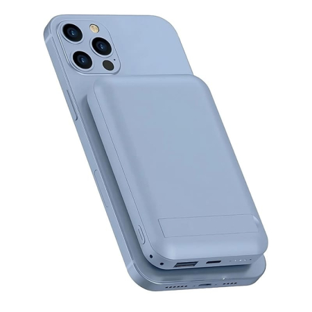 Внешний аккумулятор WiWU 10000mAh Power Bank Snap (Cube-SC) Светло-голубой